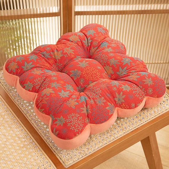 Üç Katlı Gazlı Kare Minder - Pastoral Pembe - 40cm