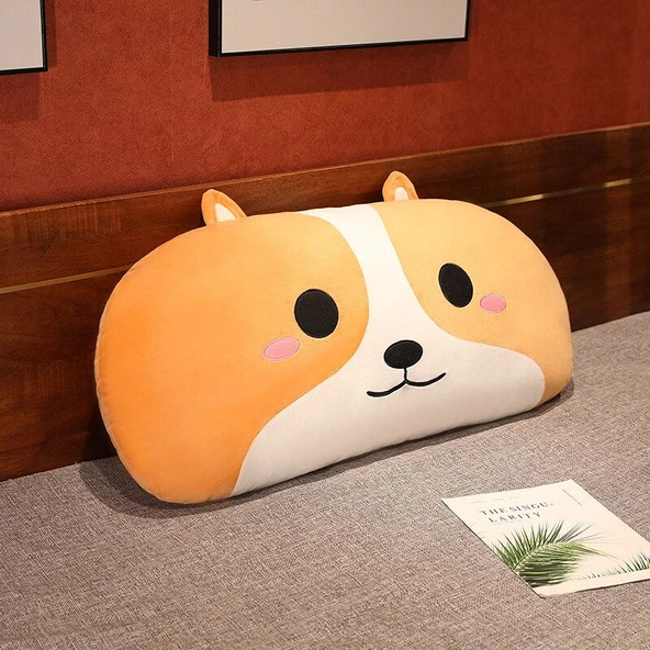 Yumuşak Peluş Corgi Başucu Yastığı - 50cm