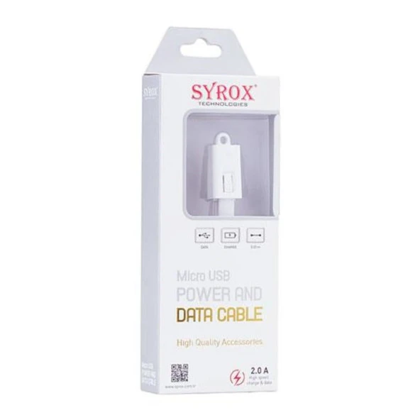Syrox 2.0A Micro Powerbank & Data Kablo 0.25M C19