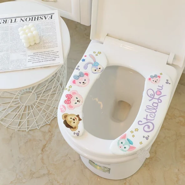 Çizgi Film Tuvalet Sticker Peluş Oyuncak - Resim 1 - Tek Boyut
