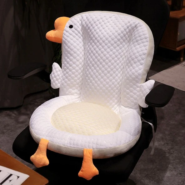 Peluş Minder - Beyaz - 75x45cm