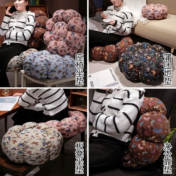 Retro Kelebek Yer Minderi Peluş Oyuncak - Siyah 80cm - 8