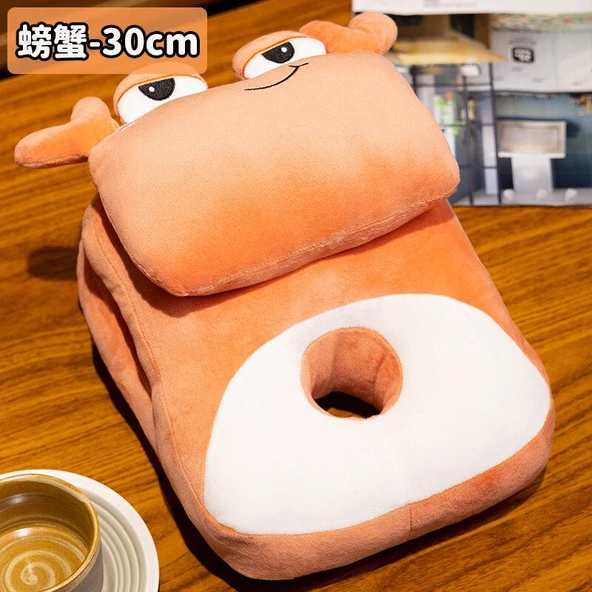 Hayvan Figürlü Uyku Yastığı - Yengeç - 30CM