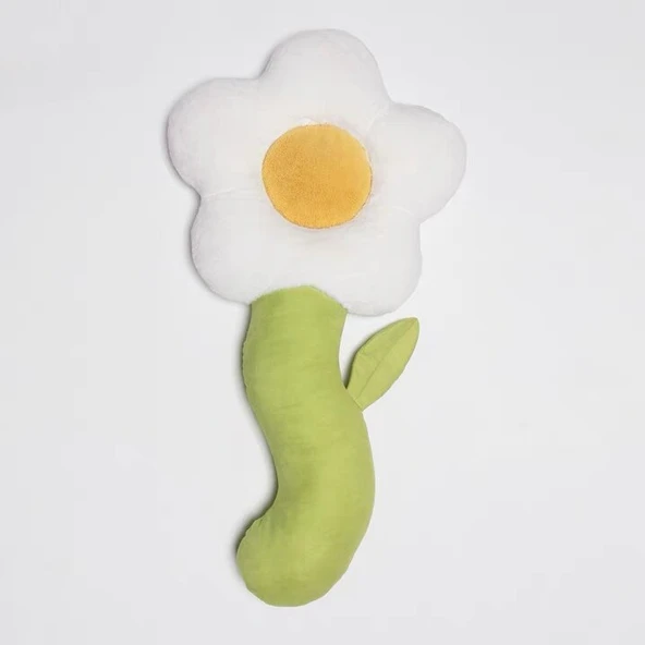 Çiçek Desenli Peluş Yastık - Çiçekli - 110cm
