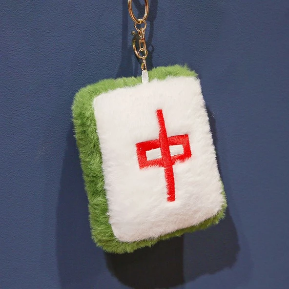 Mahjong Peluş Kolye - Zhong Kolye 13x11x4cm