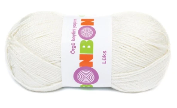 Bonbon Lüks Örgü Patik İpi 98200 Beyaz