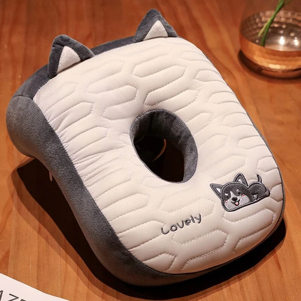 L Şeklinde Lateks Uyku Yastığı - Husky - 33x25x13CM