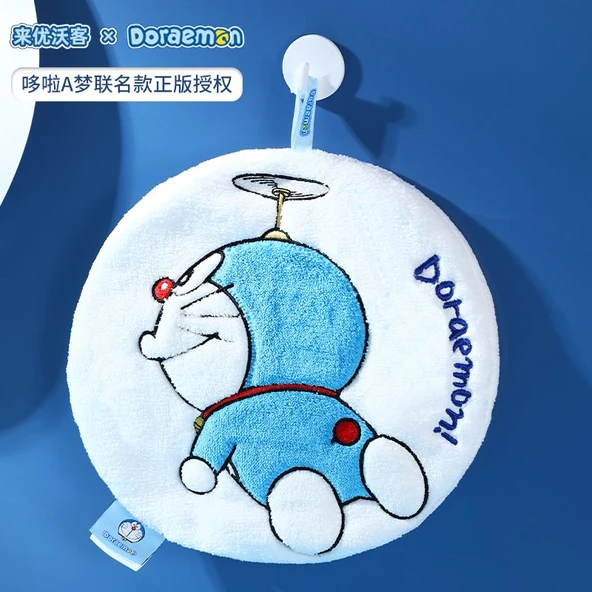 Doraemon Uçan Makine El Havlusu Peluş Oyuncak - Beyaz - 21.5cm