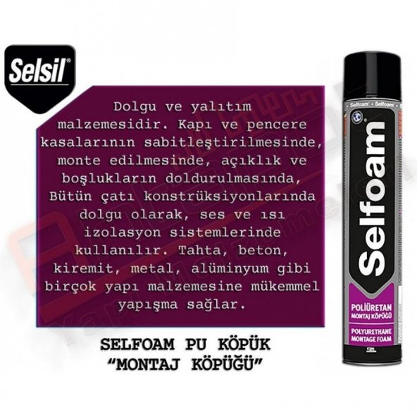 SELFOAM POLİÜRETAN KÖPÜK 600 GR (SELSİL) - 1