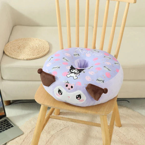 Çizgi Film Peluş Yastık - Kuromi - 45cm - 6