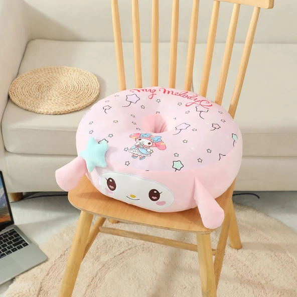 Çizgi Film Peluş Yastık - Kuromi - 45cm - 5