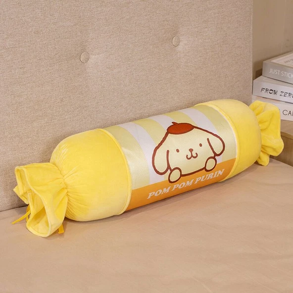 Buz İpek Peluş Yastık - Sarı Köpek - 68cm