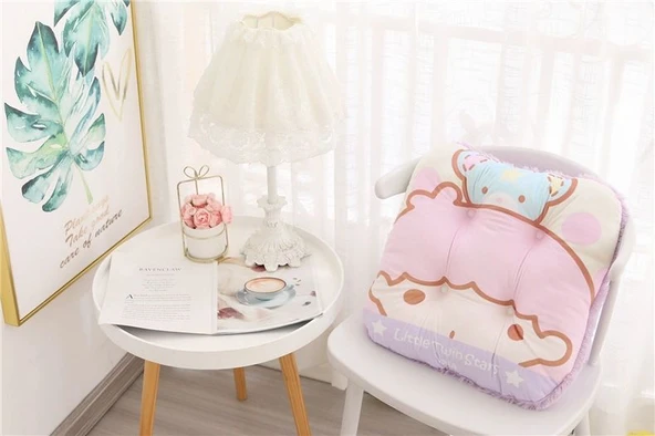 Çizgi Film Peluş Yastık - Sarı Puding - 43cm - 12