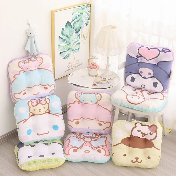 Çizgi Film Peluş Yastık - Sarı Puding - 43cm - 5