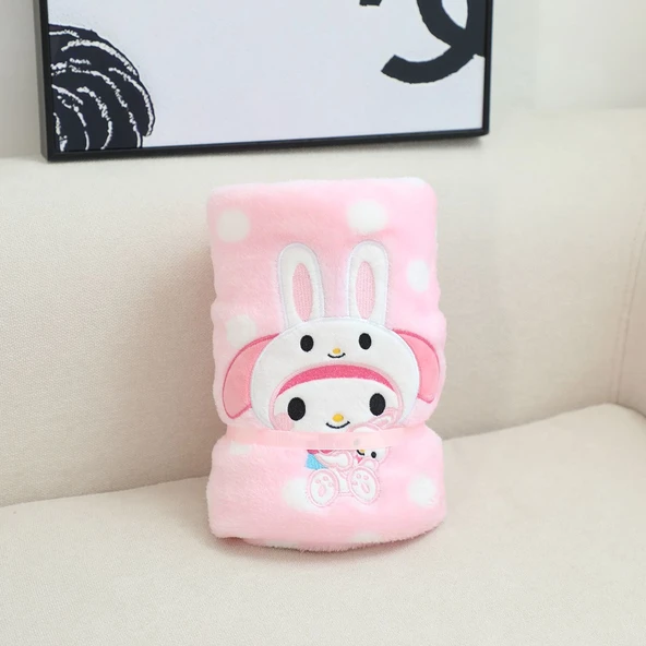 Çizgi Film Peluş Battaniye - Yıldızlı Pompompurin - 150x100cm - 9