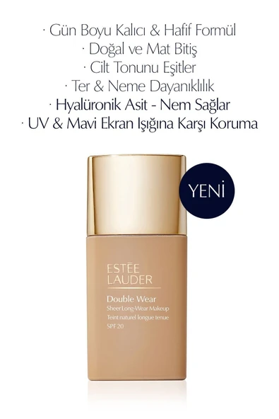 ESTEE LAUDER Fondöten Renk Tonunuzun Eşitlenmesine Yardımcı Olur SPF20 30ml Renk:2W1 DawnMC.MZLK 205
