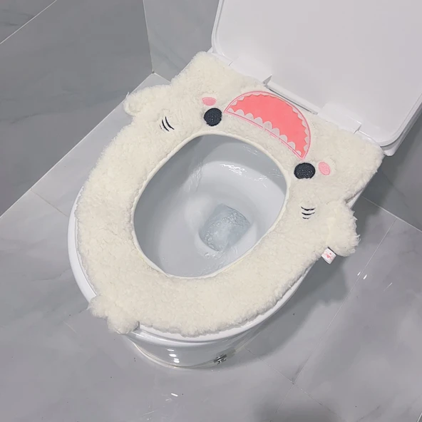 Köpek Balığı Klozet Kapak Pedi - Mor - 9