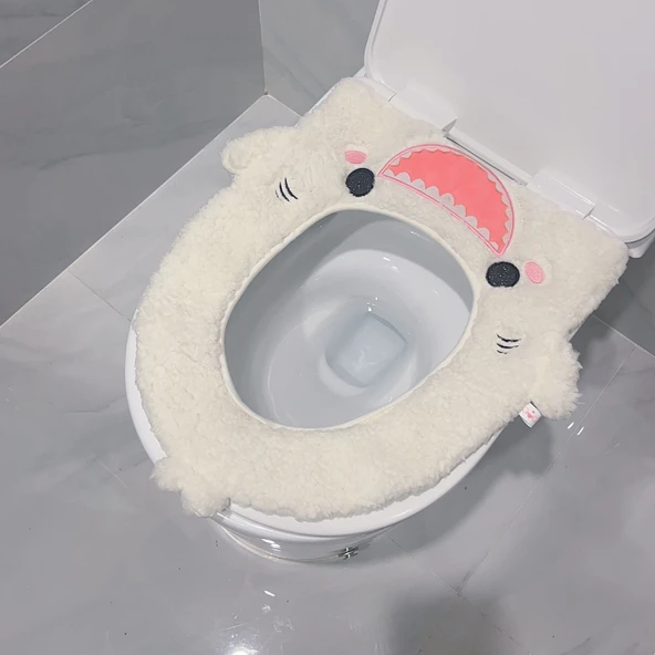 Köpek Balığı Klozet Kapak Pedi - Mor - 5