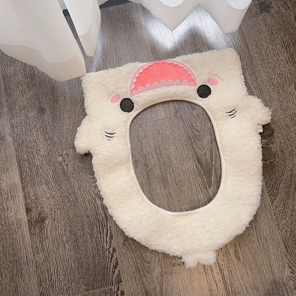 Köpek Balığı Klozet Kapak Pedi - Mor - 10