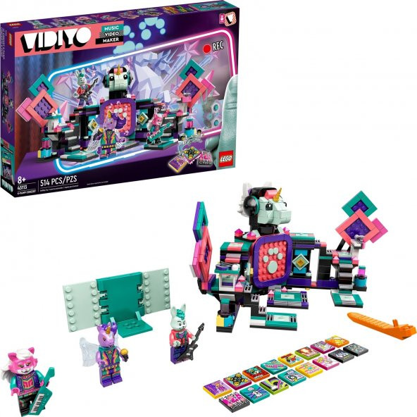 LEGO® Vidiyo™ K-Pawp Concert 43113 Yapım Seti Oyuncağı Çocukları Kendi Müzik Kliplerini Yönetmeye ve Oynamaya Teşvik Edin (514 Parça)