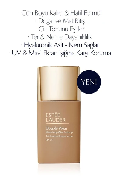 ESTEE LAUDER Işıltı ve Nem Etkili Foundation SPF20 - 30ml Color:4N1 Shell BeigeMC.