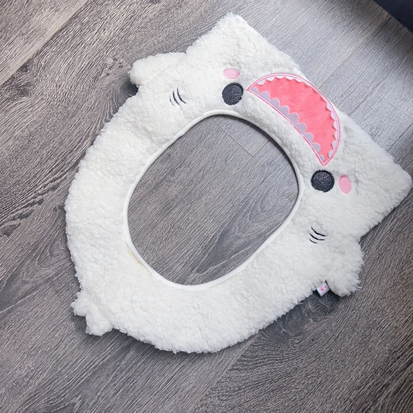 Köpek Balığı Klozet Kapak Pedi - Mor - 12