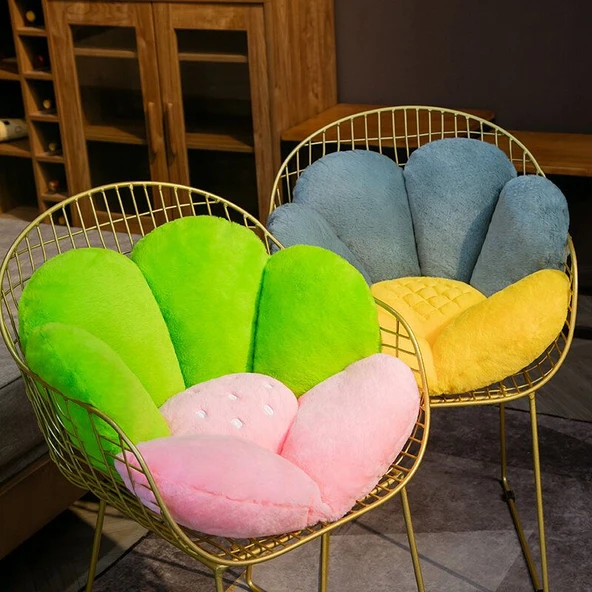 Havuç Kaktüs Tavşan Tüyü Yarım Çevre Minder Sırt Desteği - Çilek 55*65cm - Resim 8