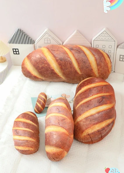 Karamel Ekmek Peluş Yastık - 65cm