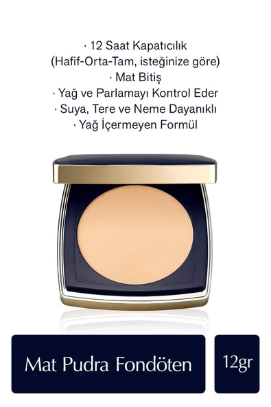 ESTEE LAUDER Double Wear Stay-in-place Mat Pudra Fondöten - 4n1 Shell Beige -12grMCZVG63