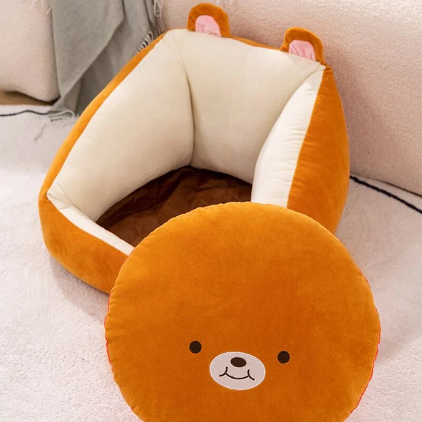 Çizgi Film Peluş Oturma Minderi - Gri Totoro 50x45x35cm - 9