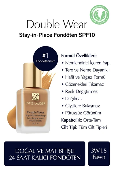 ESTEE LAUDER Makyajınızın Bozulmasını Önler Fondöten Spf 10 ( 3w1,5 Fawn ) 30 ml MCZVG33