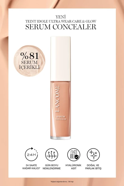 LANCOME Teint Idole Ultra Wear Care & Glow Parlaklık Veren Serum Kapatıcı 330n Concealer 3614273988551