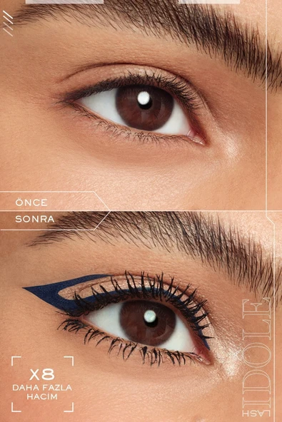 LANCOME Lash Idôle Lifting Etkili Hacim Veren Maskara 01 Siyah 3614273066365 - Resim 4