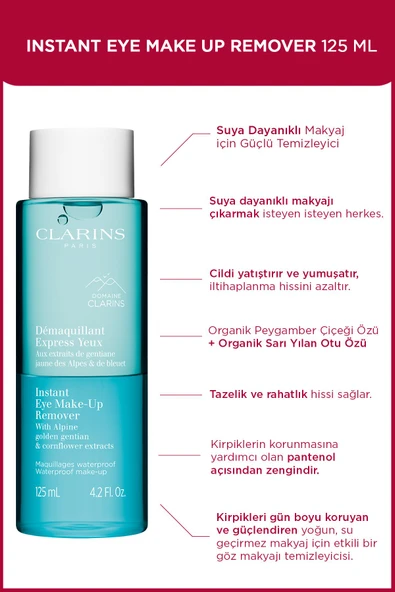 CLARİNS Instant Eye Make Up Remover 125ml - Göz Makyaj Temizlemeyici - 1
