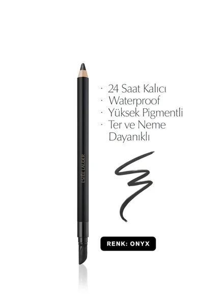 ESTEE LAUDER Göz Kalemi - Double Wear 24 Saat Kalıcı Suya Dayanıklı Waterproof Jel Göz Kalemi -01 Siyah ONYX 1.2g