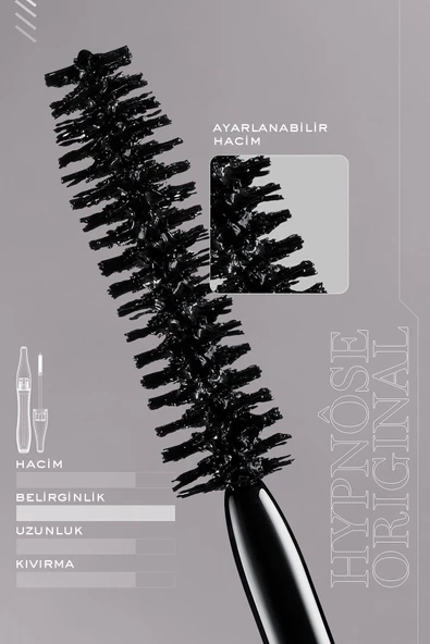 LANCOME Hypnôse Ayarlanabilir Hacim Etkili Siyah Maskara 01 Noir 3614272161788 - 5