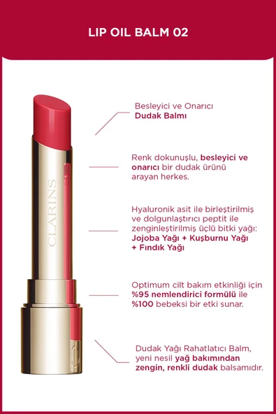 CLARİNS Lip Oil Balm 02 Pitaya 2.9g