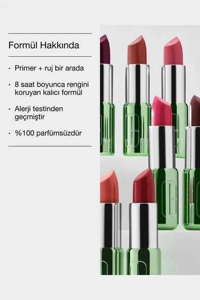 CLİNİQUE Pop Longwear™ Gün Boyu Kalıcı Ruj - Renk: Chilli Pop 3.9g | Mat Bitiş - 5