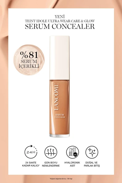 LANCOME Teint Idole Ultra Wear Care & Glow Parlaklık Veren Serum Kapatıcı 450w Concealer 3614273988636