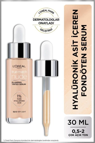 L'OREAL PARİS True Match Nude Serum Fondöten 0 5 2 Very Light - 1