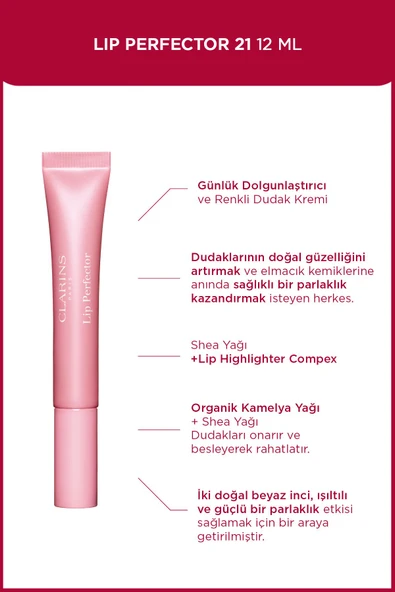 CLARİNS Lip Perfector 21 Soft Pink Glow ürün görseli 1