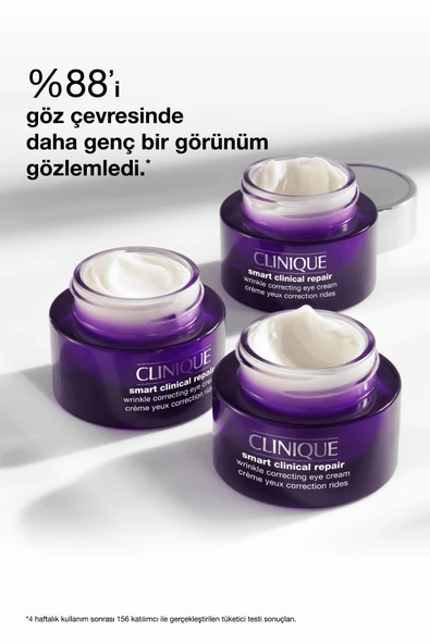 CLİNİQUE Smart Clinical Repair™ Çizgi Ve Kırışıklık Görünümü Karşıtı Göz Kremi 15ml | Hyalüronik Asit, Peptit - 3