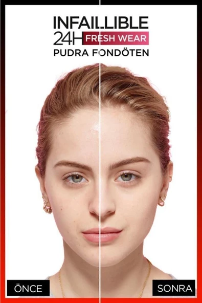 L'OREAL PARİS Infaillible 24h Fresh Wear Pudra Fondöten 220 Sand - Resim 4