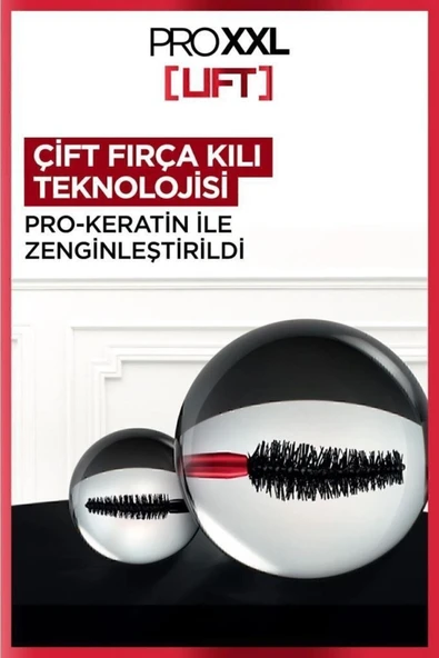 L'OREAL PARİS Pro Xxl Lift Çift Taraflı Maskara - Kirpik Lifting Etkisi - 8