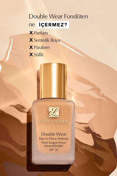 ESTEE LAUDER Doğal ve Mat Bitişli - Double Wear Stay-in-Place Fondöten SPF 10 ( 3N1 Ivory Beige ) - 30 ml - Resim 5