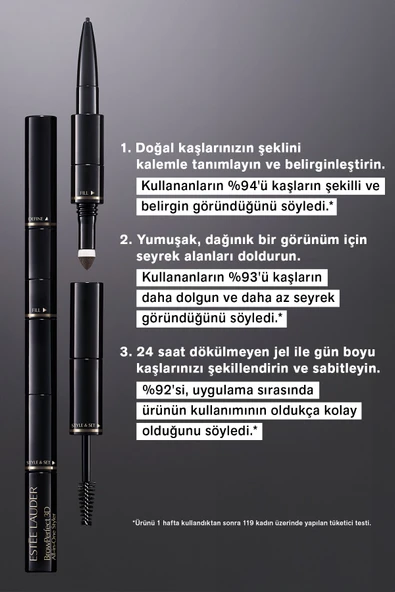 ESTEE LAUDER Kaş Kalemi - BrowPerfect 3D All-In-One Styler Multi-Tasker 06 Light Brunette - 6