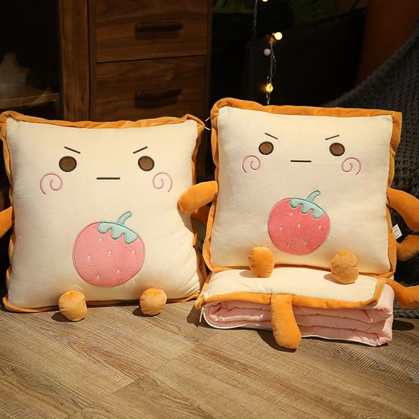 Avokado Desenli Yazlık Klima Battaniyesi - Küçük Boy - Resim 4