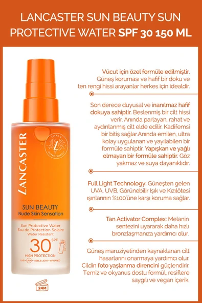 LANCASTER Sun Beauty Sun Protective Water Spf 30 150 ml - 1