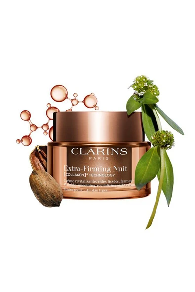 CLARİNS Extra-Firming Nuit Collagen Technology Gece Krem Tüm Ciltler 50 ml - Resim 3