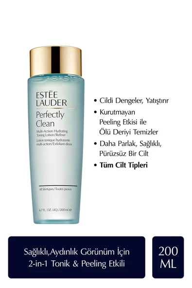ESTEE LAUDER Arındırıcı Canlandırıcı Tonik - Perfectly Clean Çok Amaçlı Tonik Losyon / Peeling Etkili 200ml ürün görseli 1